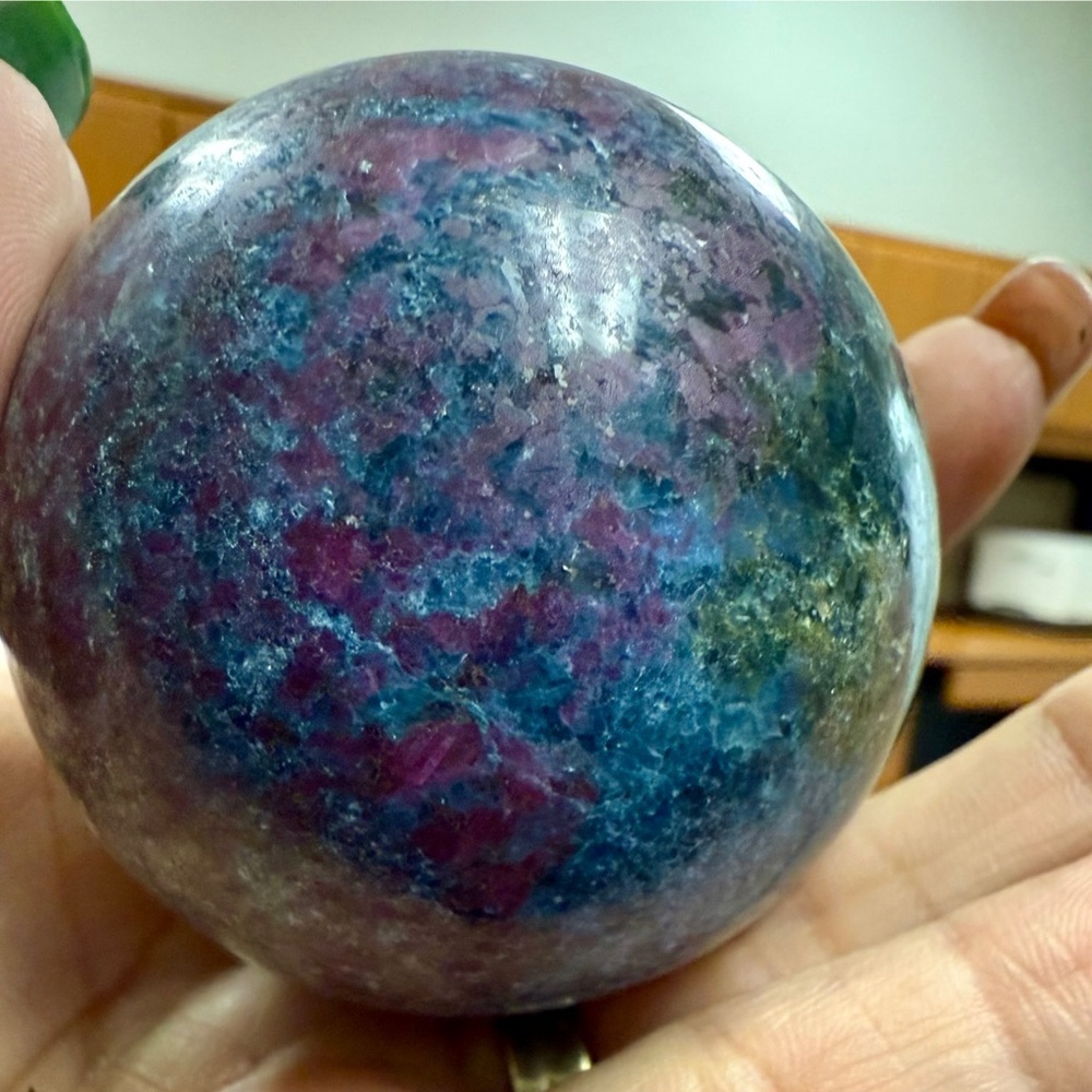 Ruby in Kyanite sphere